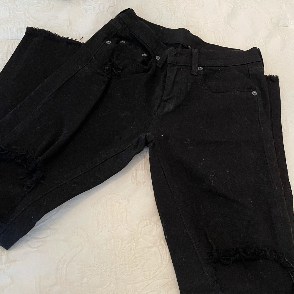 CARMAR ripped black jeans